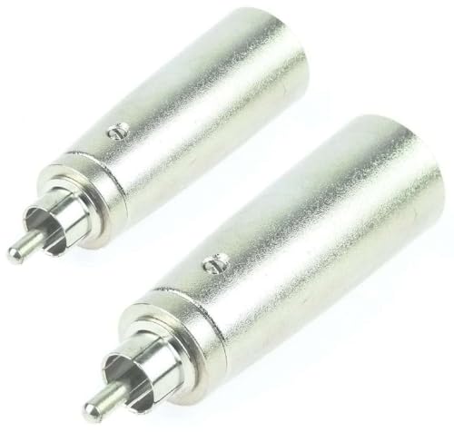 Adam Hall 2 x Connectors K4A RM2 XM3 Ganzmetall Adapter Verbinder Konverter - XLR 3 pol Male Stecker auf Cinch RCA Male Stecker Adam Hall 2 x Connectors K4A RM2 XM3 Ganzmetall Adapter Verbinder Konverter - XLR 3 pol Male Stecker auf Cinch RCA Male Stecker von Adam Hall