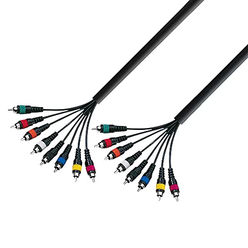 Adam Hall 3 Star Serie Multicore-Audiokabel 8 x Cinchstecker auf 8 x Cinchstecker, 3 m von Adam Hall