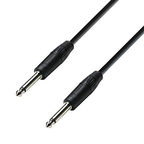 Adam Hall 3 Star Series Instrumentenkabel ( 2x 1,5mm² 6,3mm Mono-Klinke auf 6,3 mm Mono-Klinke), 10 m von Adam Hall Cables