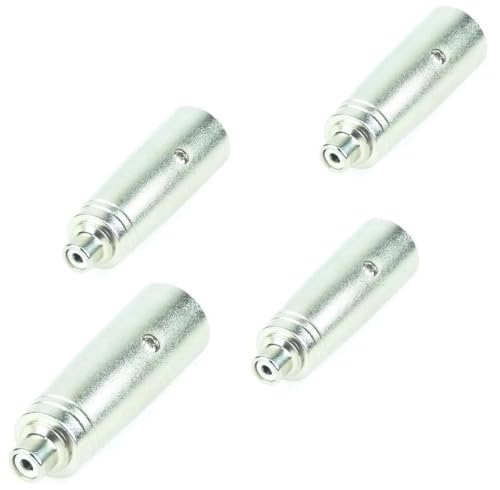 Adam Hall 4 x Connectors K4A RF2 XM3 Ganzmetall Adapter Verbinder Konverter - XLR 3 pol Male Stecker auf Cinch RCA Female Kupplung Buchse Adam Hall 4 x Connectors K4A RF2 XM3 Ganzmetall Adapter Verbinder Konverter - XLR 3 pol Male Stecker auf Cinch RCA Female Kupplung Buchse von Adam Hall