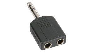 Adam Hall 7546 Y-Adapter 2 x 6,3 mm stereo Klinke female auf 6,3 mm stereo Klinke male von Adam Hall