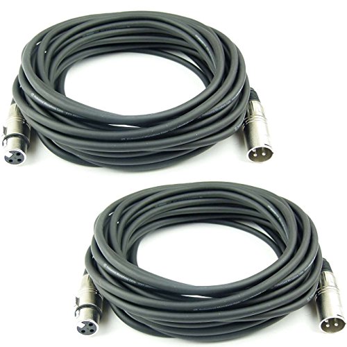 Adam Hall Cables 2 Stück K3MMF1000 Mikrofonkabel XLR female auf XLR male DMX Audio Kabel 3 pol polig (10 m, Schwarz, 2) von Adam Hall