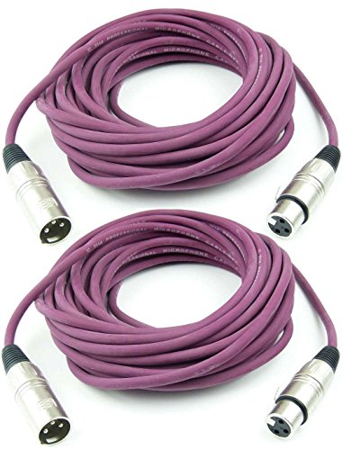 Adam Hall Cables 2 Stück K3MMF1000PUR Mikrofonkabel 10m Violett XLR female auf XLR male DMX Audio Kabel 3 pol polig (10 m, Lila, 2) von Adam Hall Cables