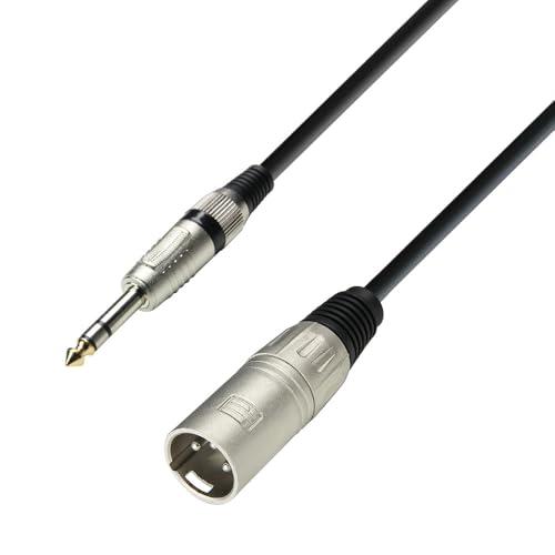 Adam Hall Cables 3 STAR BMV 0100 Symmetrisches Kabel XLR Male auf Klinke TRS | 1 m von Adam Hall