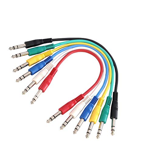 Adam Hall Cables 3 STAR BVV 0030 SET Patchkabel 6er Set Klinke TRS | 0.3 m von Adam Hall