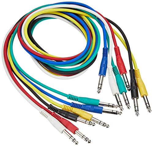 Adam Hall Cables 3 STAR BVV 0120 SET Patchkabel 6er Set Klinke TRS | 1.2 m von Adam Hall