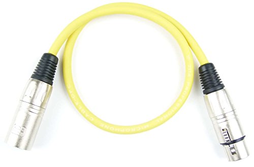 Adam Hall Cables 3 STAR MMF 0050 YEL - Mikrofonkabel XLR female auf XLR male 0,5m gelb von Adam Hall