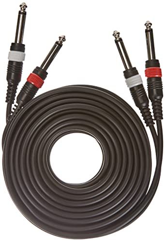 Adam Hall Cables 3 STAR TPP 0600 Twin-Kabel 2 x Klinke TS auf 2 x Klinke TS | 6 m von Adam Hall