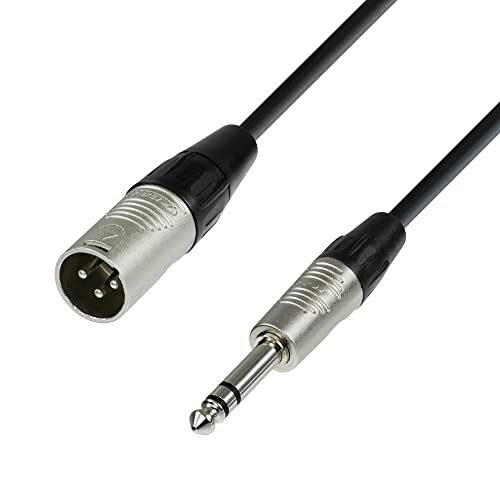 Adam Hall Cables 4 STAR BMV 0300 Symmetrisches Kabel REAN XLR Male auf Klinke TRS | 3 m von ah Cables