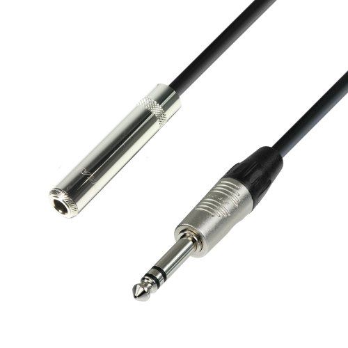 Adam Hall Cables 4 STAR BOV 0300 Symmetrisches Kabel REAN Klinke Female TRS auf Klinke TRS | 3 m von Adam Hall