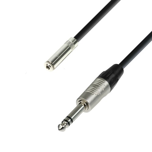 Adam Hall Cables 4 STAR BYV 0300 Symmetrisches Kabel REAN Miniklinke Female TRS auf Klinke TRS | 3 m von Adam Hall