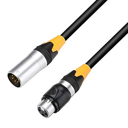 Adam Hall Cables 4 STAR DGF 0020 IP65 Adapterkabel DMX 3-Pol IP65 XLR Female auf 5-Pol IP65 XLR Male | 0.2 m von Adam Hall