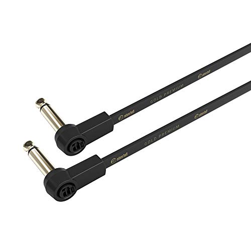 Adam Hall Cables 4 STAR IRR 0015 FLM - Pedalboard Patchkabel | Adam Hall® Winkelklinke TS | 0,15 m von Adam Hall