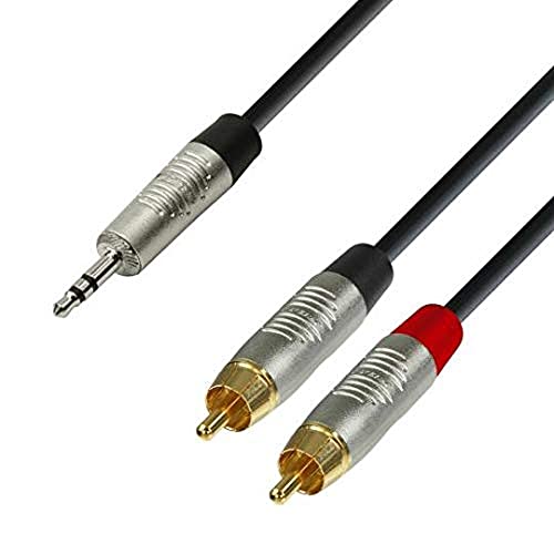 Adam Hall Cables 4 STAR YWCC 0090 Y-Kabel REAN 2 x Cinch auf Miniklinke TRS | 0.9 m Adam Hall Cables 4 STAR YWCC 0090 Y-Kabel REAN 2 x Cinch auf Miniklinke TRS | 0.9 m von Adam Hall