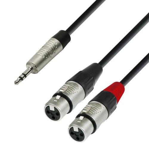 Adam Hall Cables 4 STAR YWFF 0180 Y-Kabel REAN 2 x XLR Female auf Miniklinke TRS | 1.8 m Adam Hall Cables 4 STAR YWFF 0180 Y-Kabel REAN 2 x XLR Female auf Miniklinke TRS | 1.8 m von Adam Hall Cables