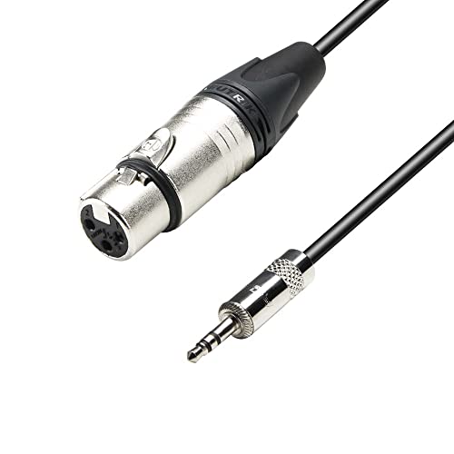 Adam Hall Cables 5 STAR MYF 0150 - Mikrofonkabel Neutrik XLR female auf 3,5 mm Klinke stereo 1,5 m von Adam Hall