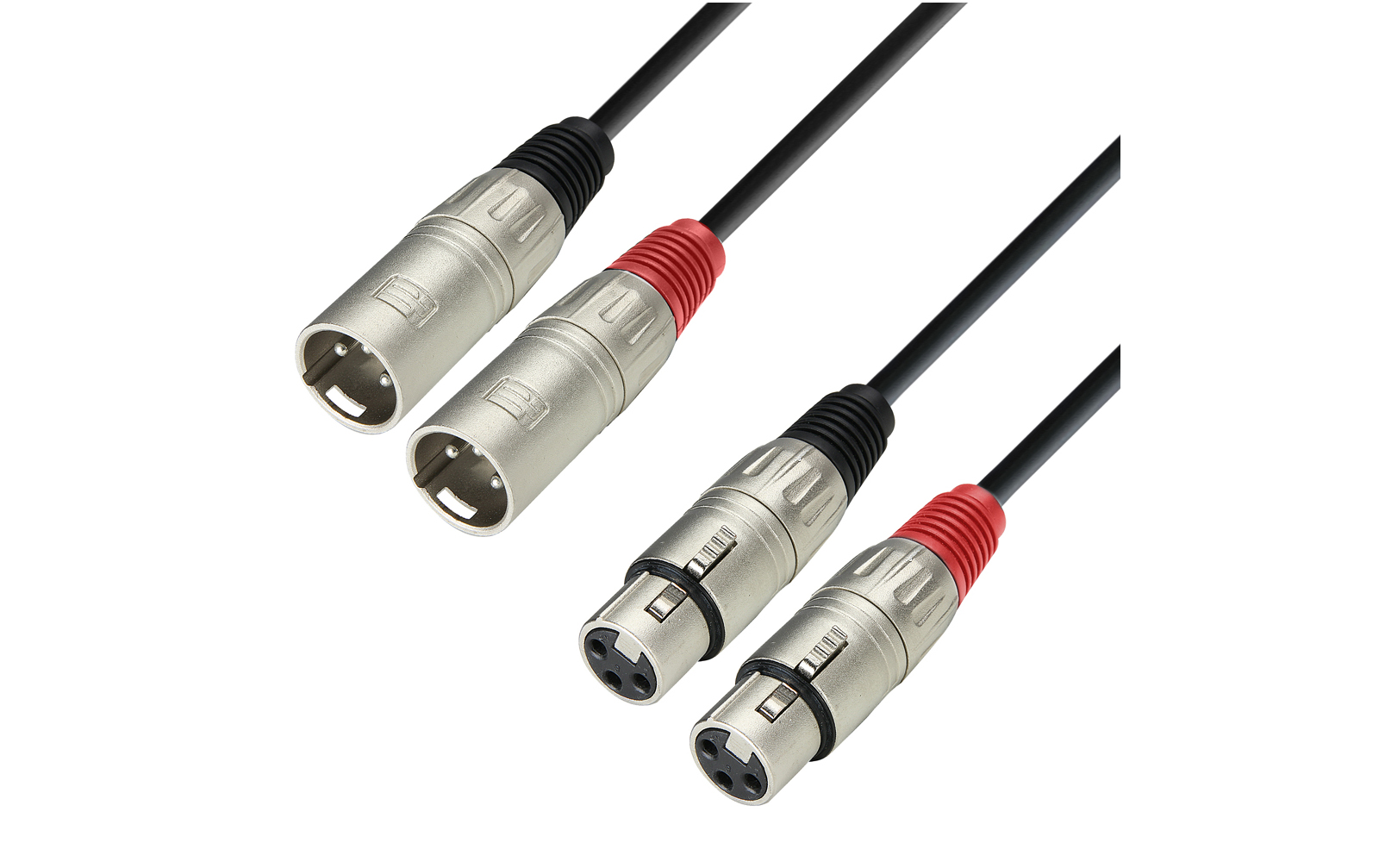 Adam Hall Cables Audiokabel 2 x XLR Stecker auf 2 x XLR Buchse, 3 m von Adam Hall