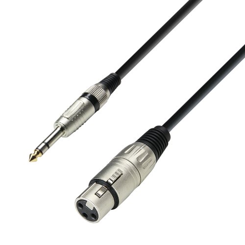 Adam Hall Cables K3BFV1000 Mikrofonkabel XLR female auf 6,3mm Klinke stereo 10m von Adam Hall