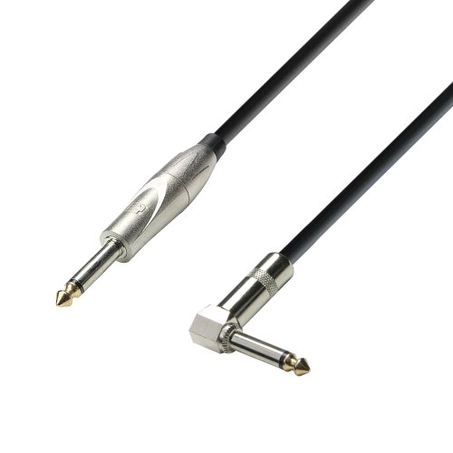 Adam Hall Cables K3IPR0600 Instrumentenkabel 6,3mm Klinke mono auf 6,3mm Winkelklinke mono 6m von Adam Hall