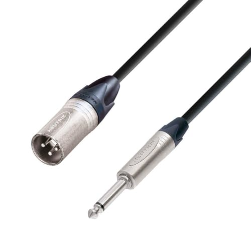 Adam Hall Cables K5MMP0300 Mikrofonkabel Neutrik XLR male auf 6,3mm Klinke mono 3m von Adam Hall