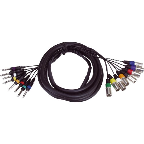 Adam Hall Cables KMCO5XMPPM38 Multicore Kabel 8 x 6,3 mm Klinke stereo auf 8 x XLR male 5 m von Adam Hall
