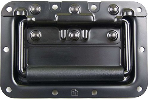 Adam Hall Hardware 34082 BLK - Klappgriff mittel gefedert in Einbauschale schwarz pulverbeschichtet 8 mm tief Adam Hall Hardware 34082 BLK - Klappgriff mittel gefedert in Einbauschale schwarz pulverbeschichtet 8 mm tief von Adam Hall