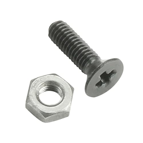 Adam Hall Hardware 5420 BLK M100 AH - 100er Set Kreuzschlitzschraube M3 x 10 schwarz mit Mutter für XLR Buchsen im Beutel von Adam Hall