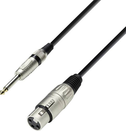 Adam Hall K3MFP0100 XLR Verbindungskabel [1x XLR-Buchse - 1x Klinkenstecker 6.35 mm] 1.00m Schwarz von Adam Hall