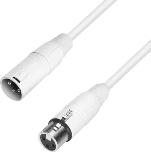 Adam Hall K4 MMF 1000 SNOW XLR Verbindungskabel [1x XLR-Stecker - 1x XLR-Buchse] 10.00m Weiß von Adam Hall
