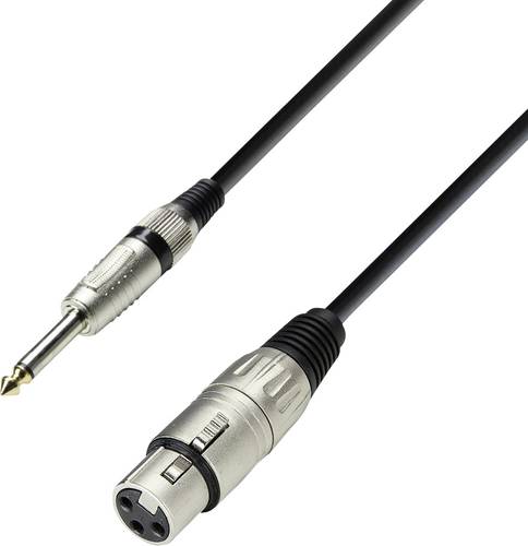 Adam Hall LR20 XLR Verbindungskabel [1x XLR-Buchse - 1x Klinkenstecker 6.35 mm] 3.00m Schwarz von Adam Hall