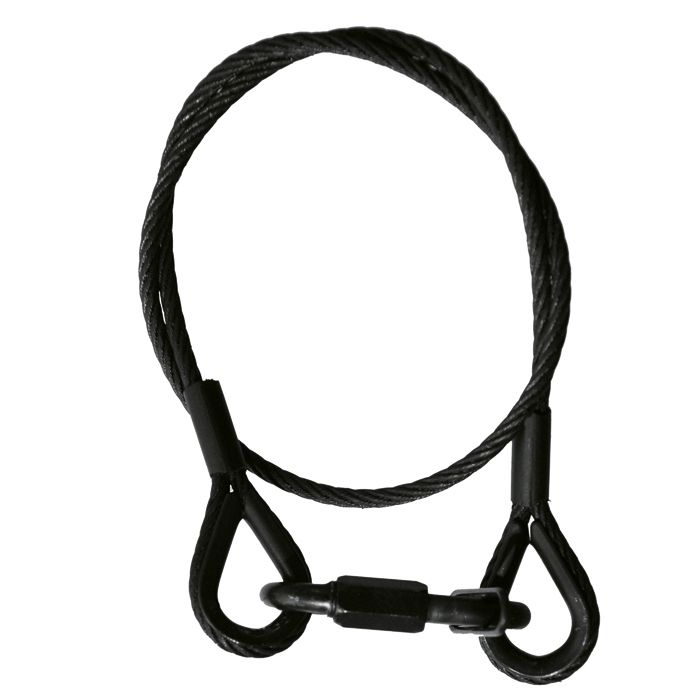 Adam Hall Sicherungsseil 4 mm 0,6 m Schwarz von Adam Hall