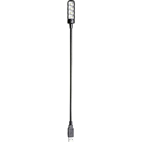 Adam Hall Stands SLED 1 Ultra USB Schwanenhalsleuchte mit 4 COB LEDs schwarz von Adam Hall