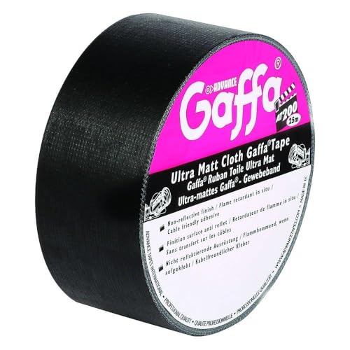 Advance Tapes 5805BLK AT 200 Gaffa Klebeband matt 25mm x 25m schwarz von Adam Hall