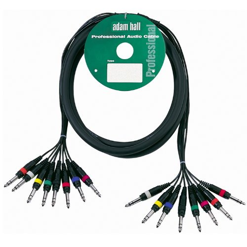 ah Cables KMCO5PPM38 Multicore Kabel 8 x 6,3 mm Klinke stereo auf 8 x 6,3 mm Klinke stereo 5 m von Adam Hall