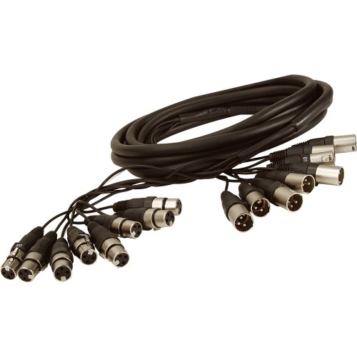 ah Cables KMCO5XFM8 Multicore Kabel 8 x XLR male auf 8 x XLR female 5 m von Adam Hall