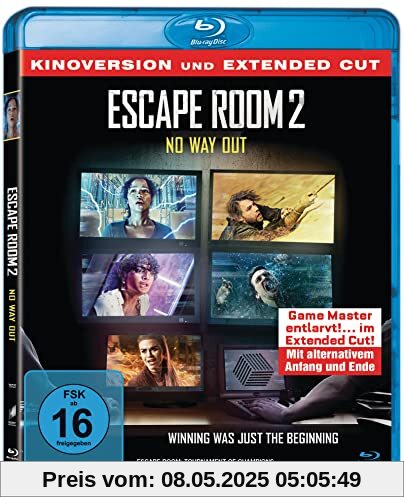 Escape Room 2: No Way Out [Blu-ray] Kinofassung inkl. extended Version von Adam Robitel