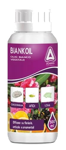 ADAMA - BIANKOIL Weißes Öl 500 ml - Weißes Öl für Cochenille pflanzlichen Ursprungs für Gartenbau und Zierpflanzen, 500 ml von Adama Minerals