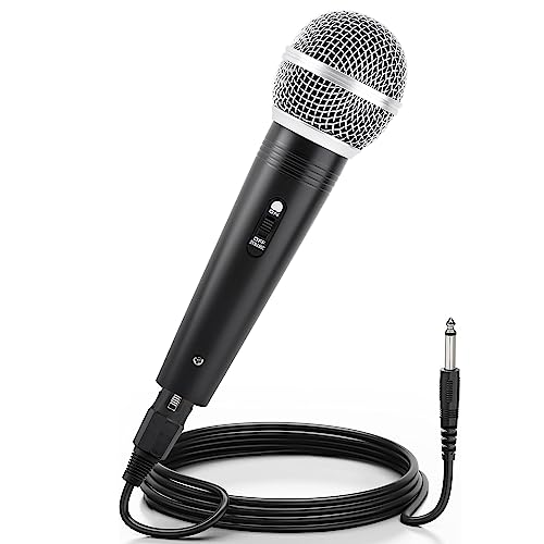 Dynamisches Karaoke-Mikrofon zum Singen mit 4 m XLR-Kabel (ø5 mm), Metall-Handmikrofon, kompatibel mit Karaoke-Gesang, Sprache, Hochzeit, Tiktok, Party, Bühne und Outdoor-Aktivitäten von Adamantite