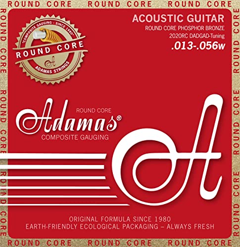 Adamas Akustik-Gitarren Saiten Historic Reissue Phosphor Bronze Round Core Satz DADGAD-Tuning - 2020RC von Adamas