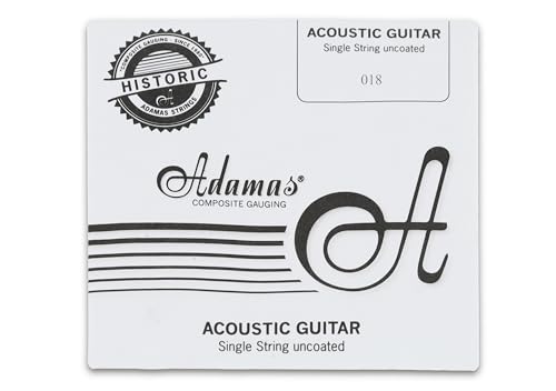 Adamas Saite für Akustikgitarre unbeschichtet Plain - blanke Stahlsaite, Messing ball-end .018"/0,46mm Adamas Saite für Akustikgitarre unbeschichtet Plain - blanke Stahlsaite, Messing ball-end .018"/0,46mm von Adamas