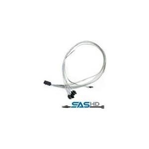 Microsemi Adaptec - Internes SAS-Kabel - mit Sidebands - SAS 6Gbit/s - 4-Lane - 36-polig 4x Mini SAS HD (SFF-8643) (M) - bis - 7-poliges SATA (W) - 80 cm (2279800-R) von Adaptec