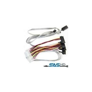 Microsemi Adaptec - Internes SAS-Kabel - mit Sidebands - SAS 6Gbit/s - 4-Lane - 4x Mini SAS HD (SFF-8643) (M) bis interne Stromversorgung, 4-polig, interne SAS, 29-polig (SFF-8482) - 80 cm (2280100-R) von Adaptec
