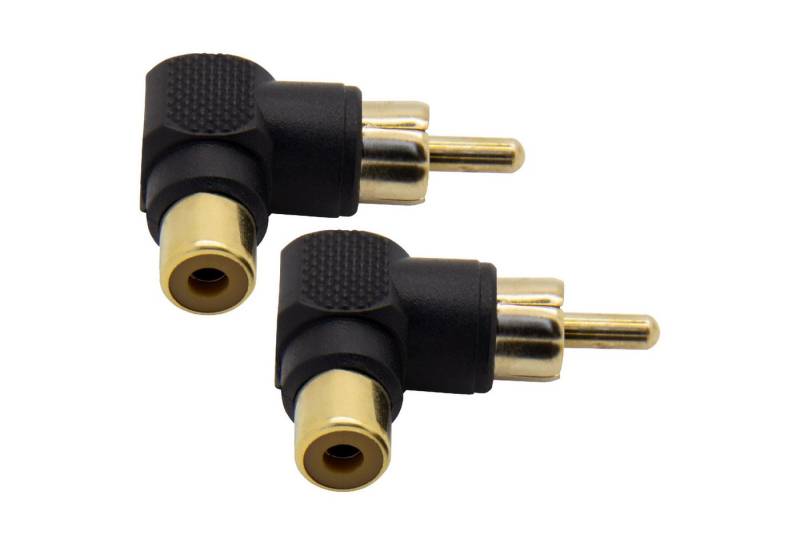 Adapter Universe 2x Cinch Adapter Kabel Kupplung Audio Video RCA Winkel Stecker Buchse Audio-Adapter von Adapter Universe