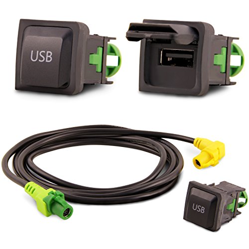 Adapter Universe USB Einbau Block + Adapter Kabel für VW RCD510 RNS315 RCD300 Schwarz - Auto Radio von Adapter Universe