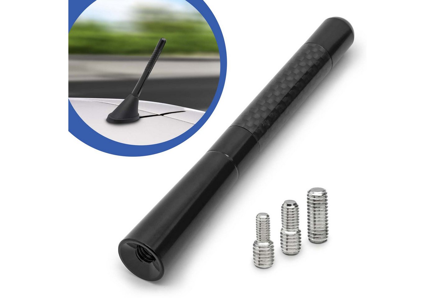 Adapter Universe Universal 12cm Auto Kurz Stab Dach Antenne Radio Carbon Design KFZ PKW Stabantenne Adapter Universe Universal 12cm Auto Kurz Stab Dach Antenne Radio Carbon Design KFZ PKW Stabantenne von Adapter Universe