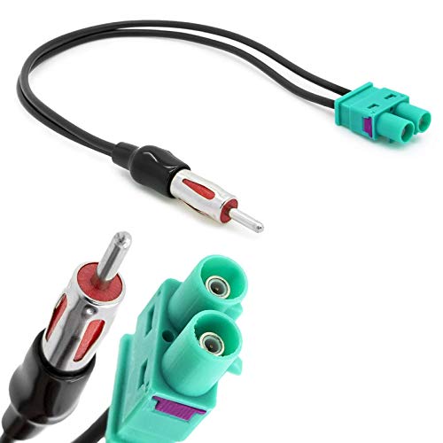 Auto Radio Antenne Doppel Fakra (Z) auf DIN ISO Adapter Stecker passend für Audi VW Volvo Seat Skoda von Adapter Universe