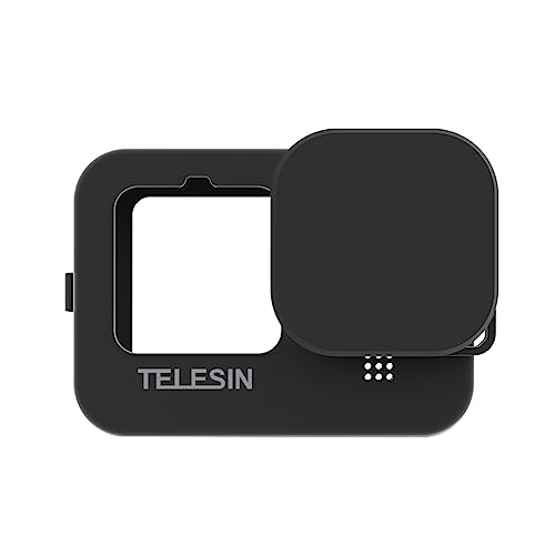TELESIN Ersatz Silikon Schutzhülle + Objektiv-Silikonabdeckung für GoPro Hero 11 Hero 10 Hero 9 Silikonhülle, Silicone Protective Sleeve Case Shell für Go Pro von Adaptom