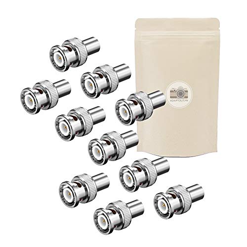 10x Stecker für BNC 75 Ohm Metallwiderstand für Video s-Video Anschluss von Adaptout