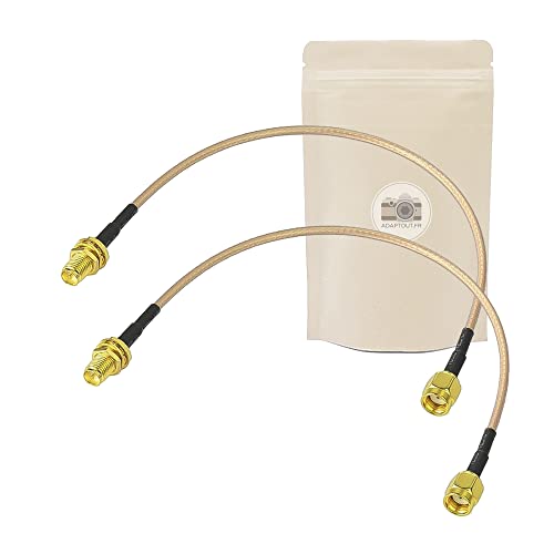 2 x Antennenkabel SMA männlich weiblich 25 cm Koaxial vergoldet geschirmt Jumper 3G 4 G LTE von Adaptout
