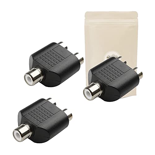 3 x Verdoppler Splitter Cinch-Buchse auf 2 Cinch-Buchsen Mono Signal Splitter Miniklinke Audio HiFi von Adaptout